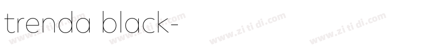 trenda black字体转换